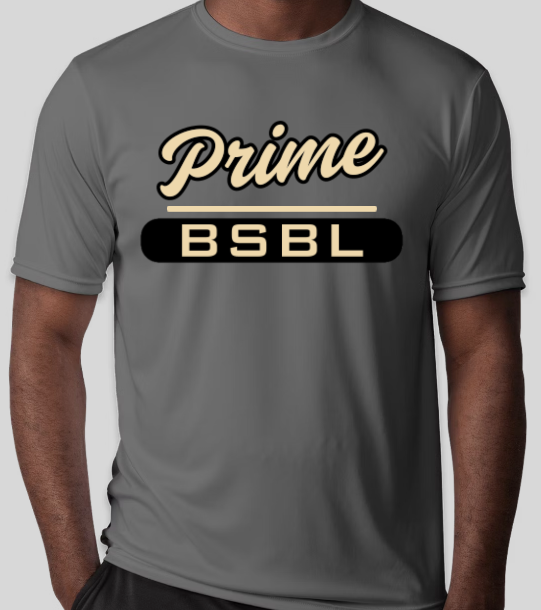 Script BSBL TEE Adult BLK/VG